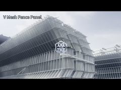 گالوانیزه سیم جوشکاری حصار 75 * 150mm سوراخ میش برای فرودگاه