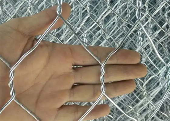 سوراخ شبكه سيم گابيون آهن کم کربن 60x80mm ضد خوردگي