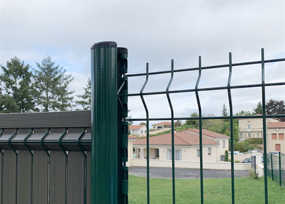 سد سیم آهنین V Mesh Triangle Bending Fence برای بزرگراه / حیاط 1.8*2.4m