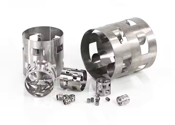 25*25*0.3mm Pall Ring Metal Tower Packing برای پاک کردن گاز SS304