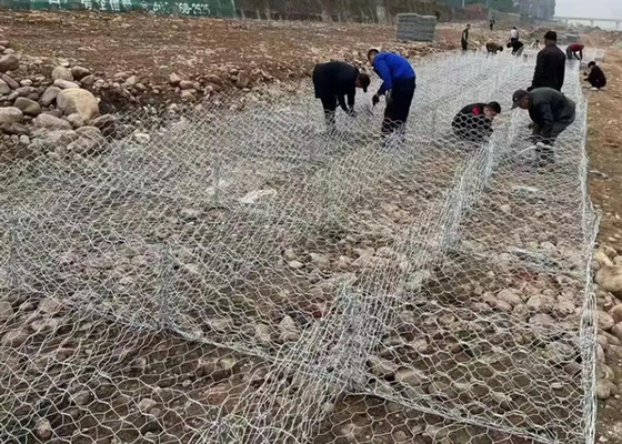 پودر پوشانده شده / گالوانیزه گابیان سبد برای کنترل آب 1*1*2m