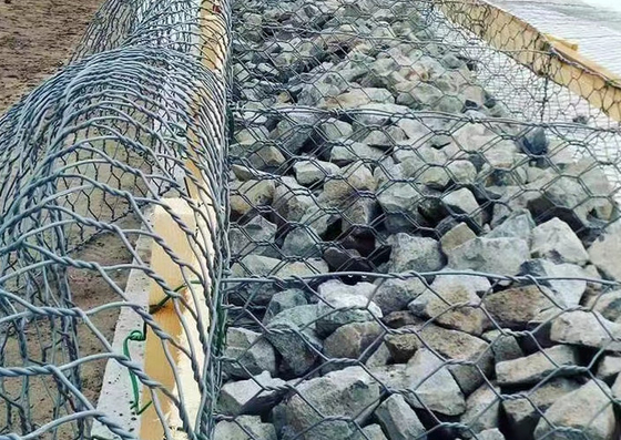 ASTM A974 HDG سیم گابیان 80 X 100 میلی متر برای حفاظت از پل