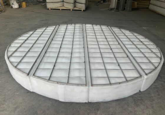 پی پی پی بستنی سیم میش Demister Pad SS304 فریم برای SO2 خیس کننده مرطوب 3000mm