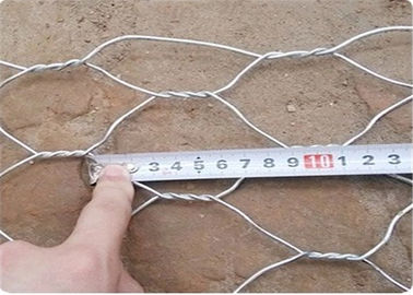 سبد گابیون مش سیم شش ضلعی با روکش PVC / گالوانیزه برای دیوار حائل