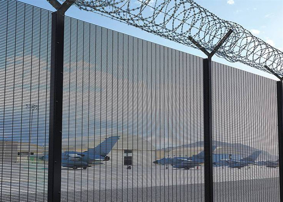 Oem 358 Security Fencing Powder Coated Color Green for Railway Station
